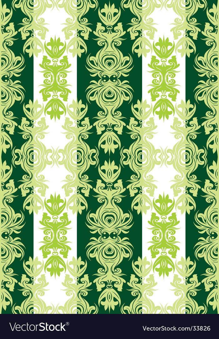 Retro floral wallpaper Royalty Free Vector Image