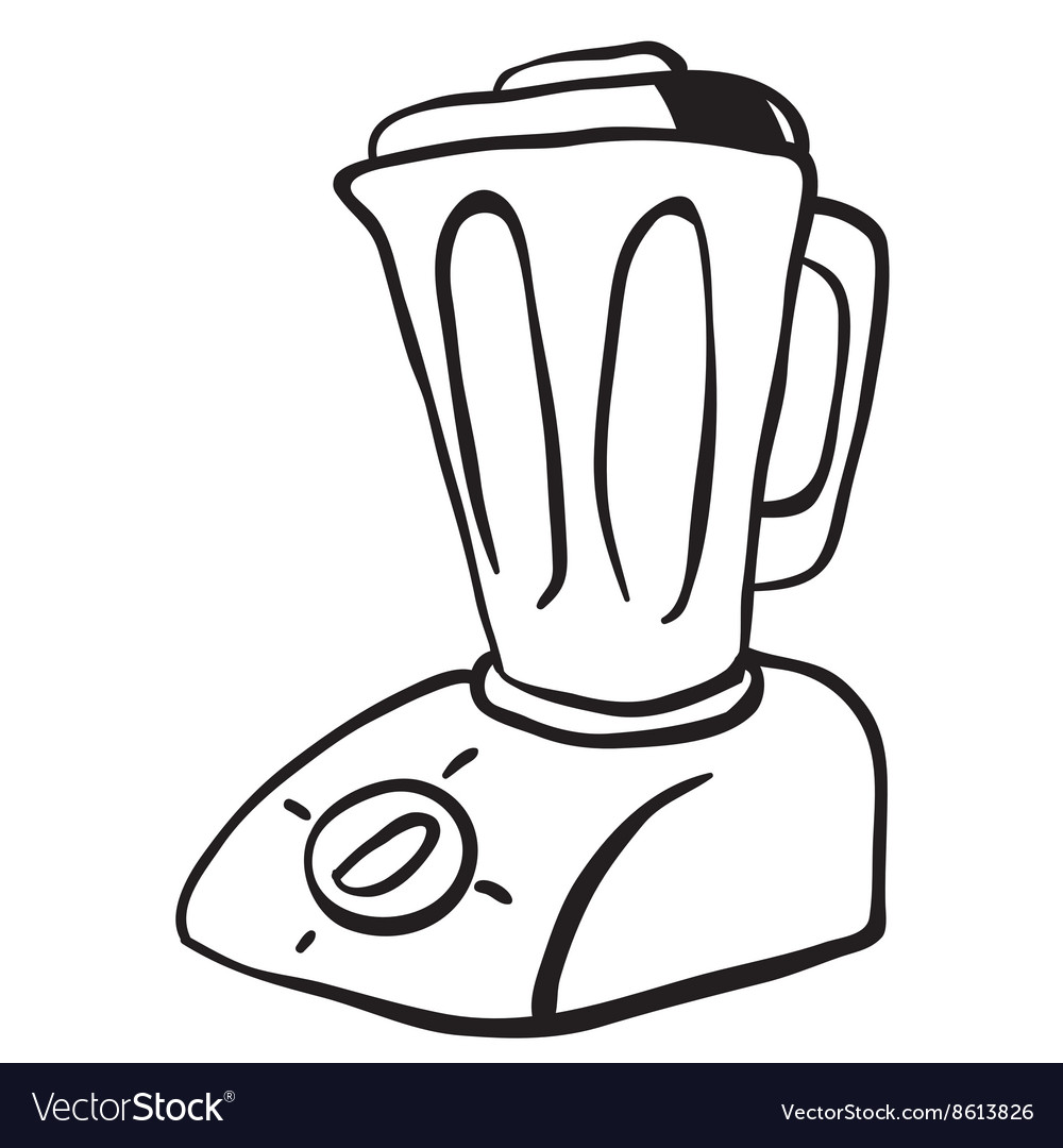 Simple black and white blender Royalty Free Vector Image