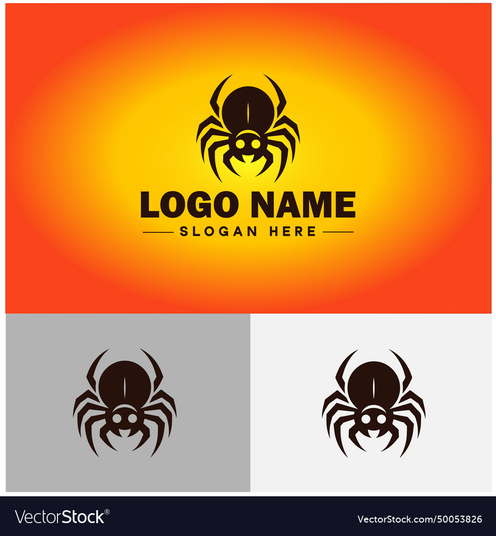 Spider logo art icon graphics for company brand Vector Image