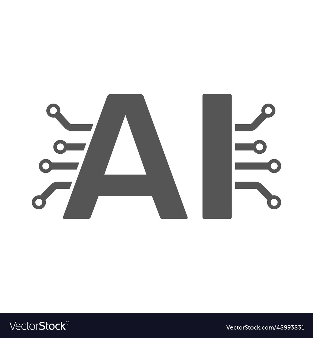 Artificial Intelligence Ai And Circuit Board Vector Image Artificial Intelligence Ai And Circuit Board Vector Image