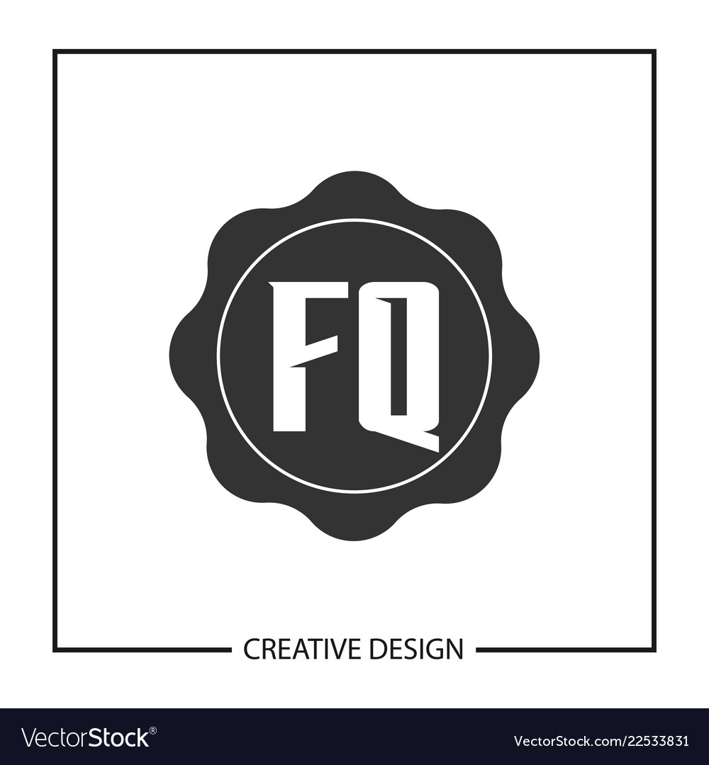 Initial letter fq logo template design