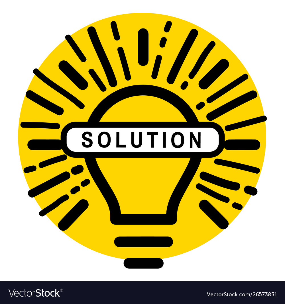 Solution stamp on white background Royalty Free Vector Image