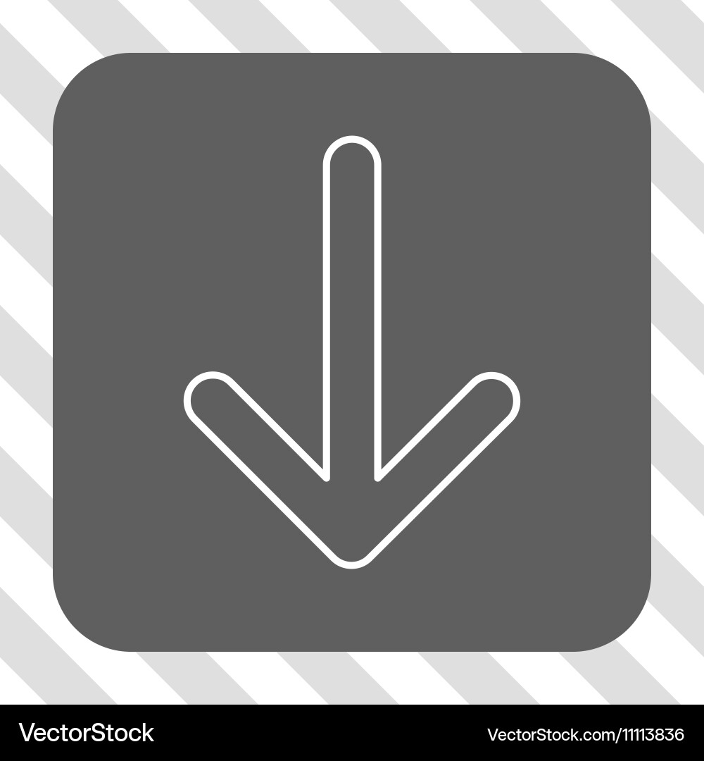 Arrow down rounded square button Royalty Free Vector Image