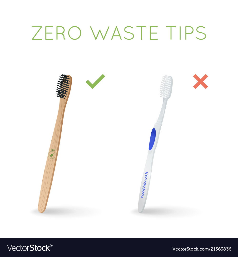 Bamboo toothbrush instead of plastic