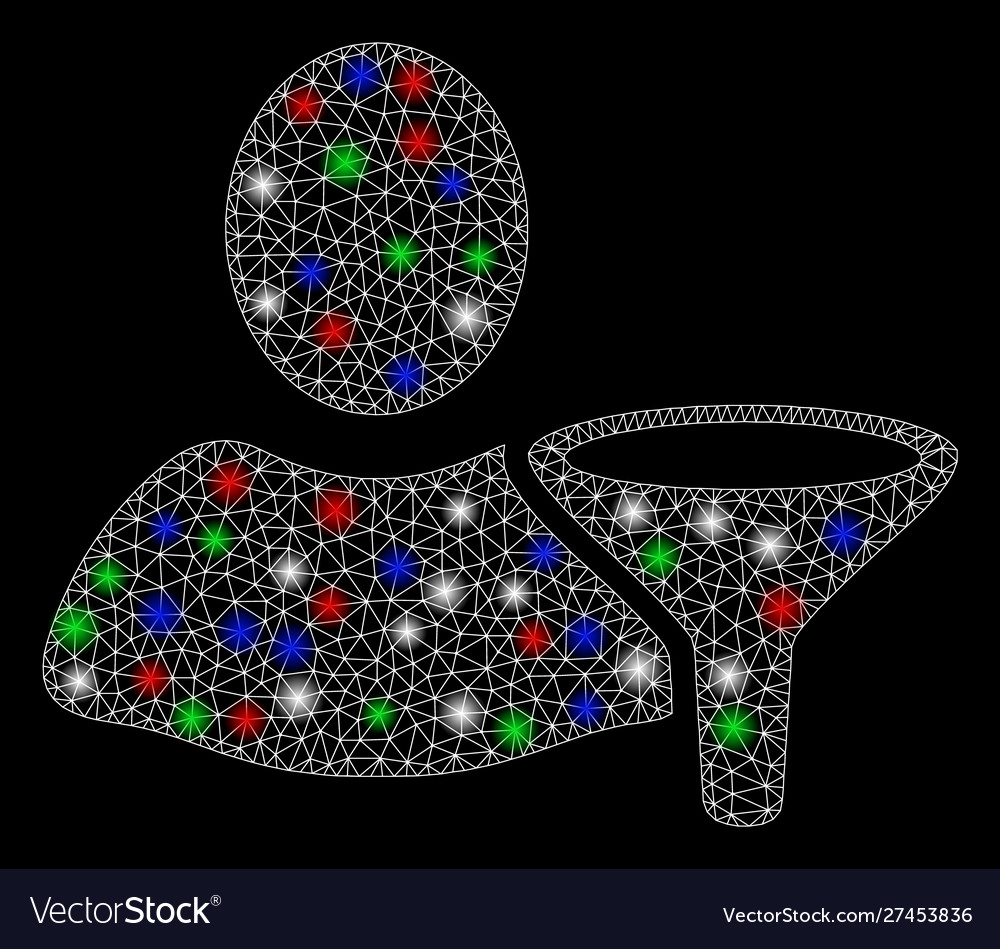 Bright mesh carcass user filter with light spots