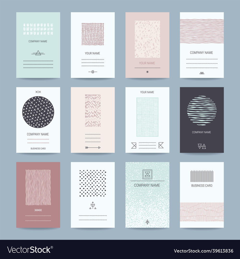 Business company cards templates collection