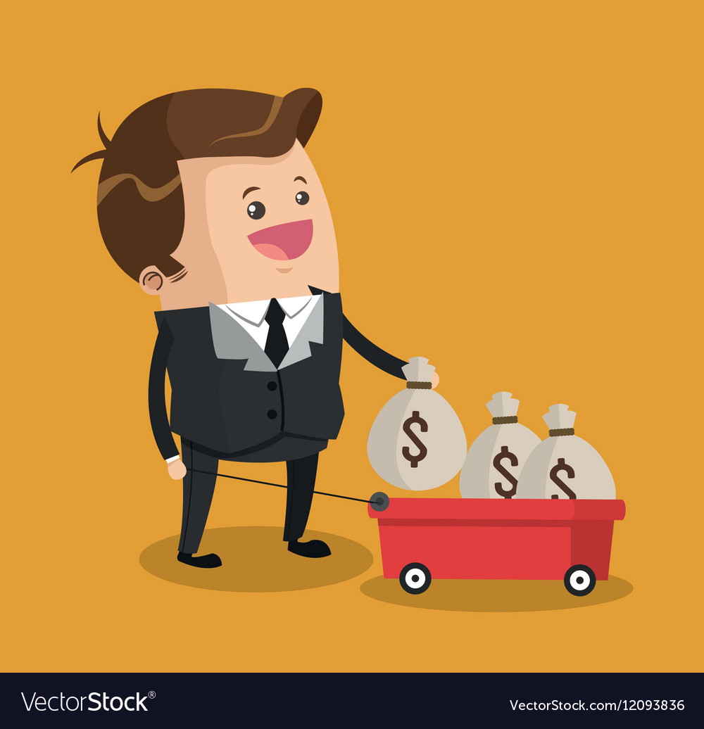 Colorful businessman cartoon design Royalty Free Vector