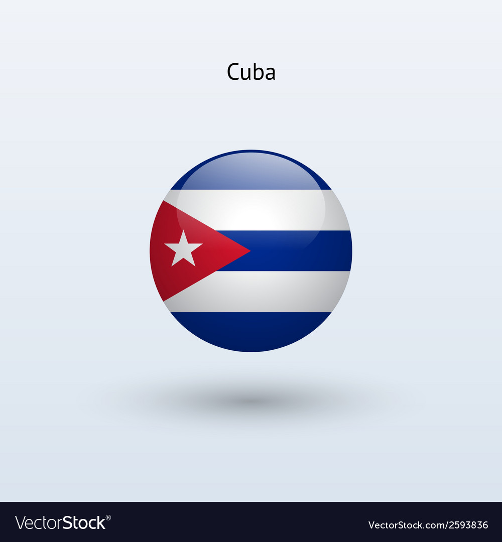 Cuba round flag