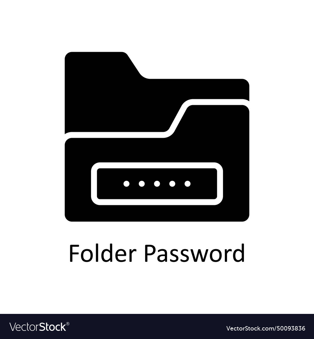 Folder password solid icon style