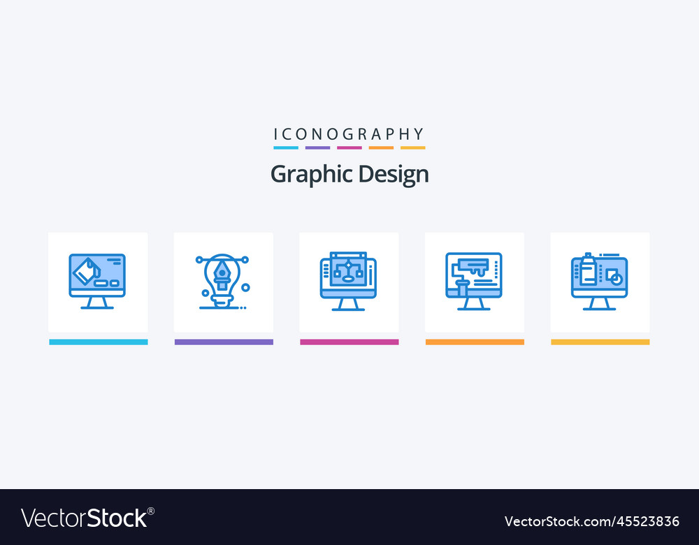 Graphic design blue 5 icon pack including