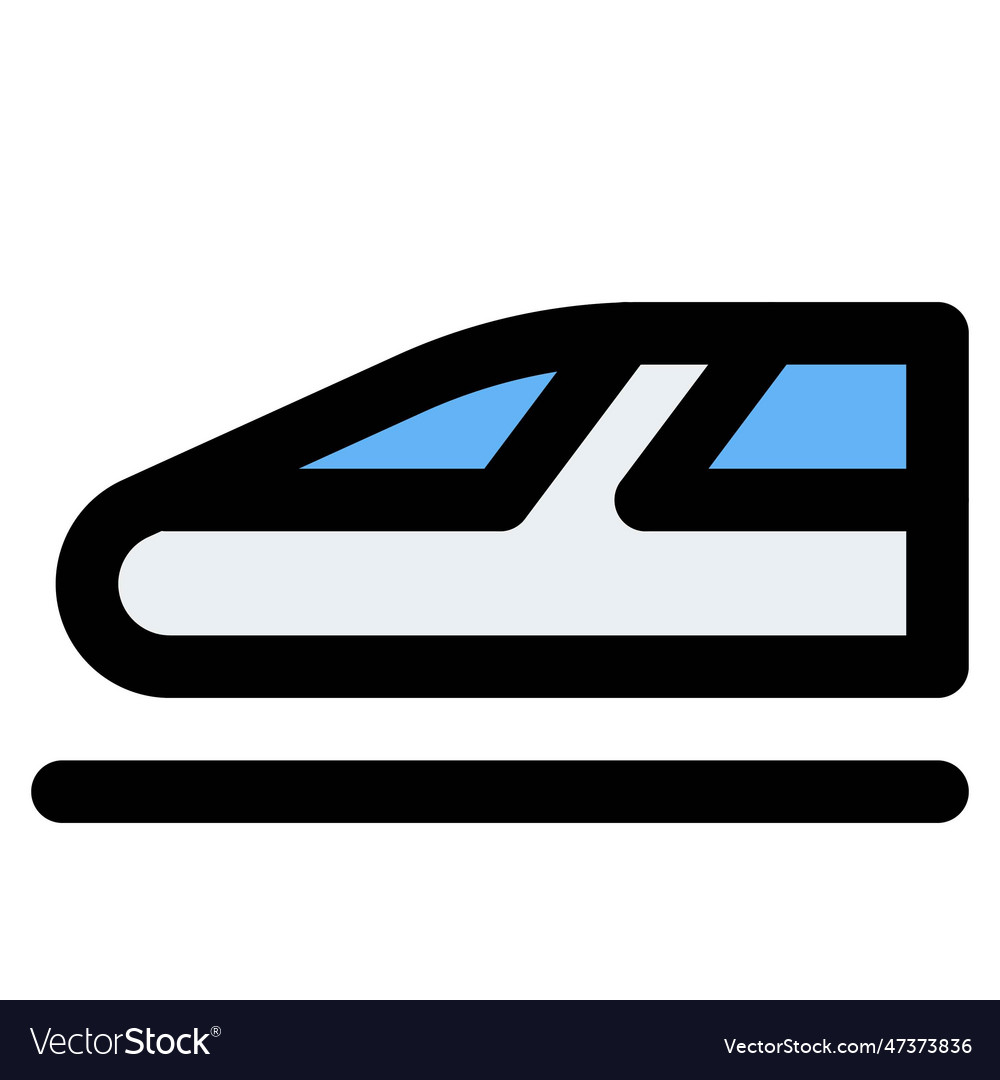 High speed rail running on slab track Royalty Free Vector