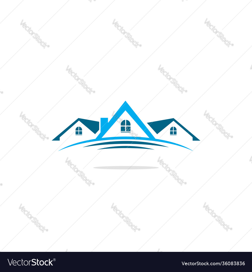 Home realty company logo Royalty Free Vector Image