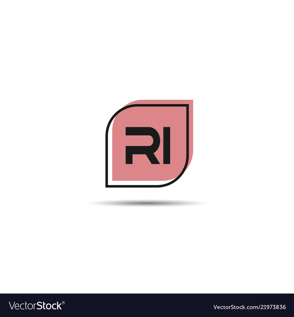 Original Buchstaben ri Logo Vorlage Design