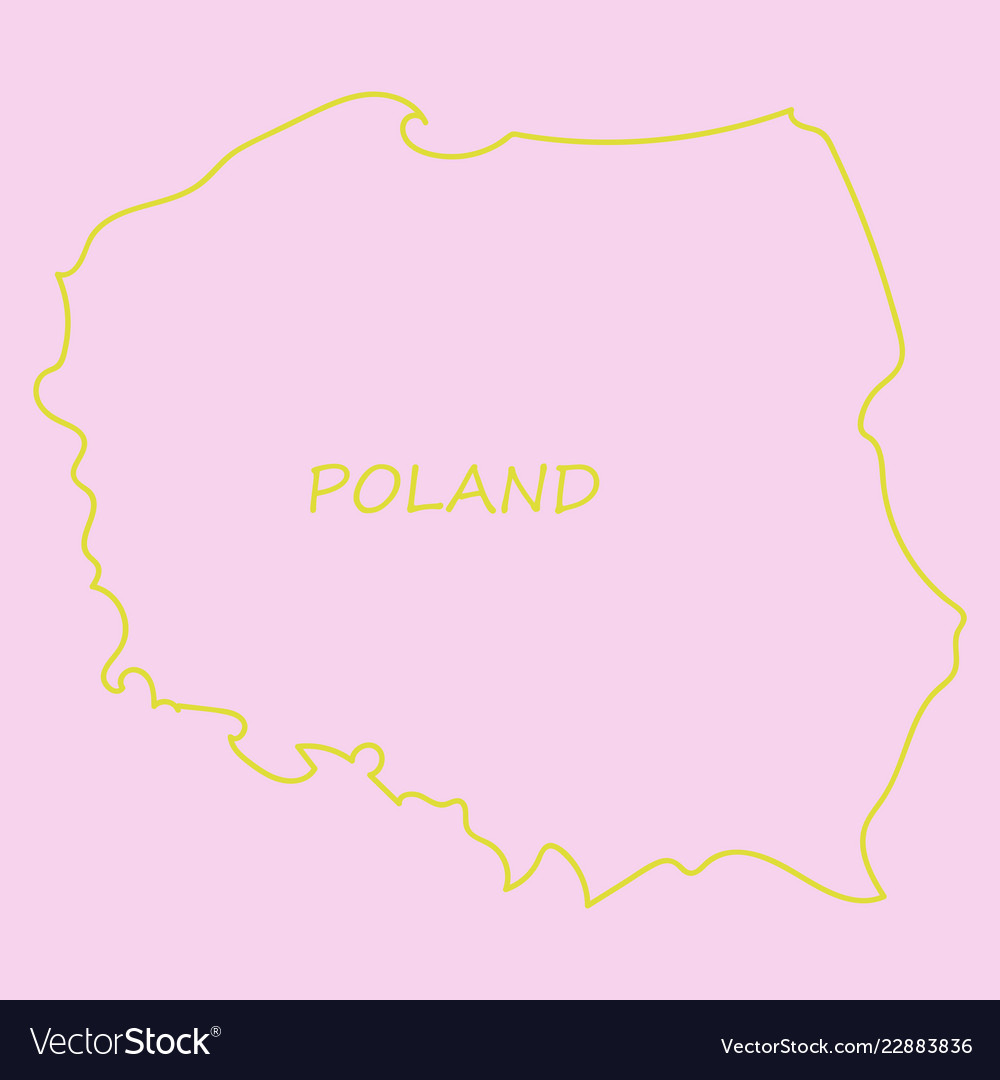 Map and flag of poland