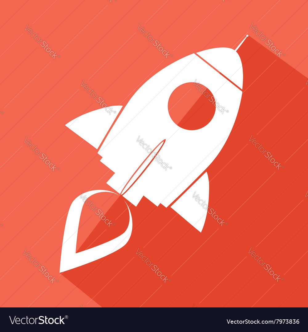 Retro rocket icon