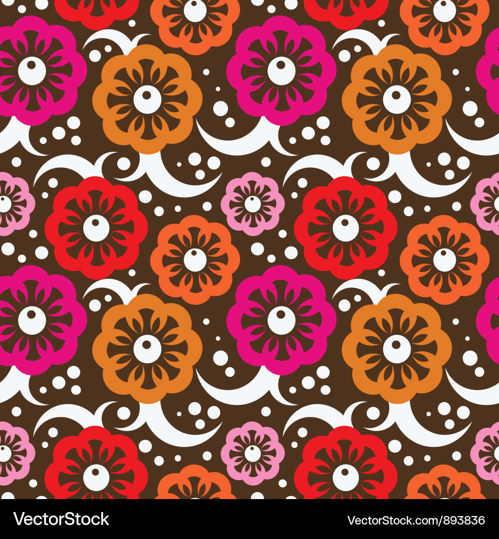 Seamless flower pattern Royalty Free Vector Image