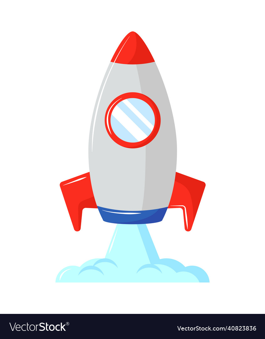 Spaceship flat icon Royalty Free Vector Image - VectorStock