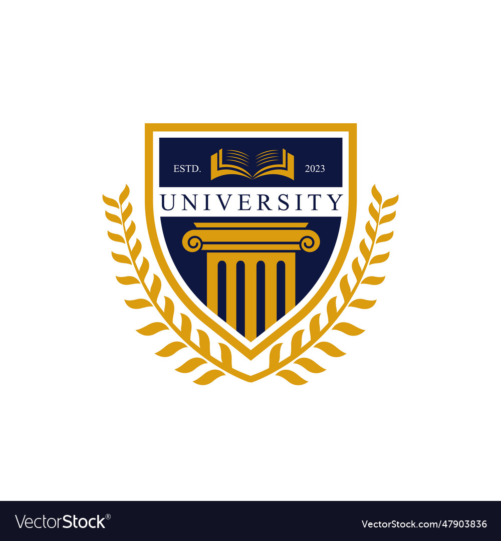 University college school badge logo design image