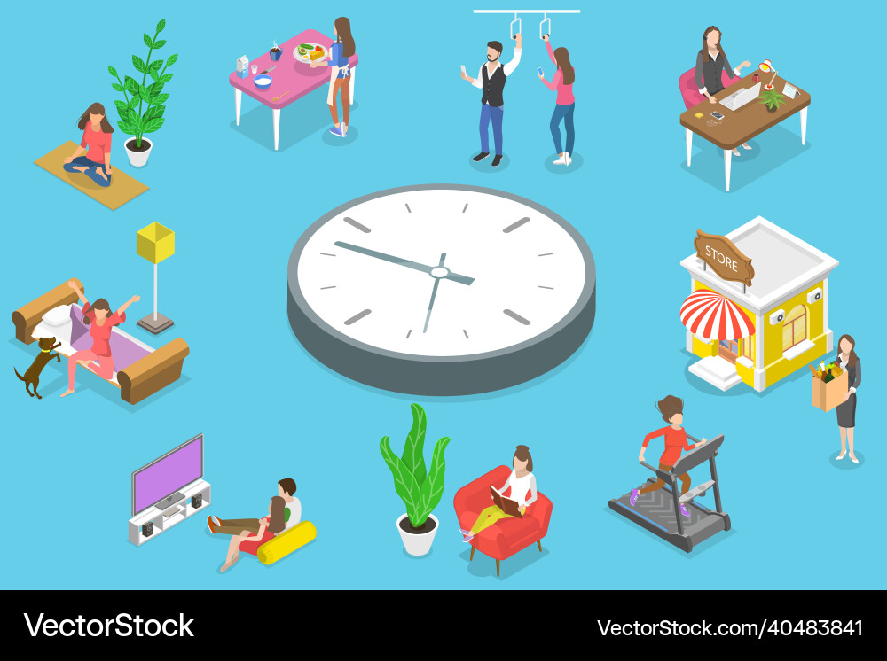 3d isometric flat conceptual Royalty Free Vector Image