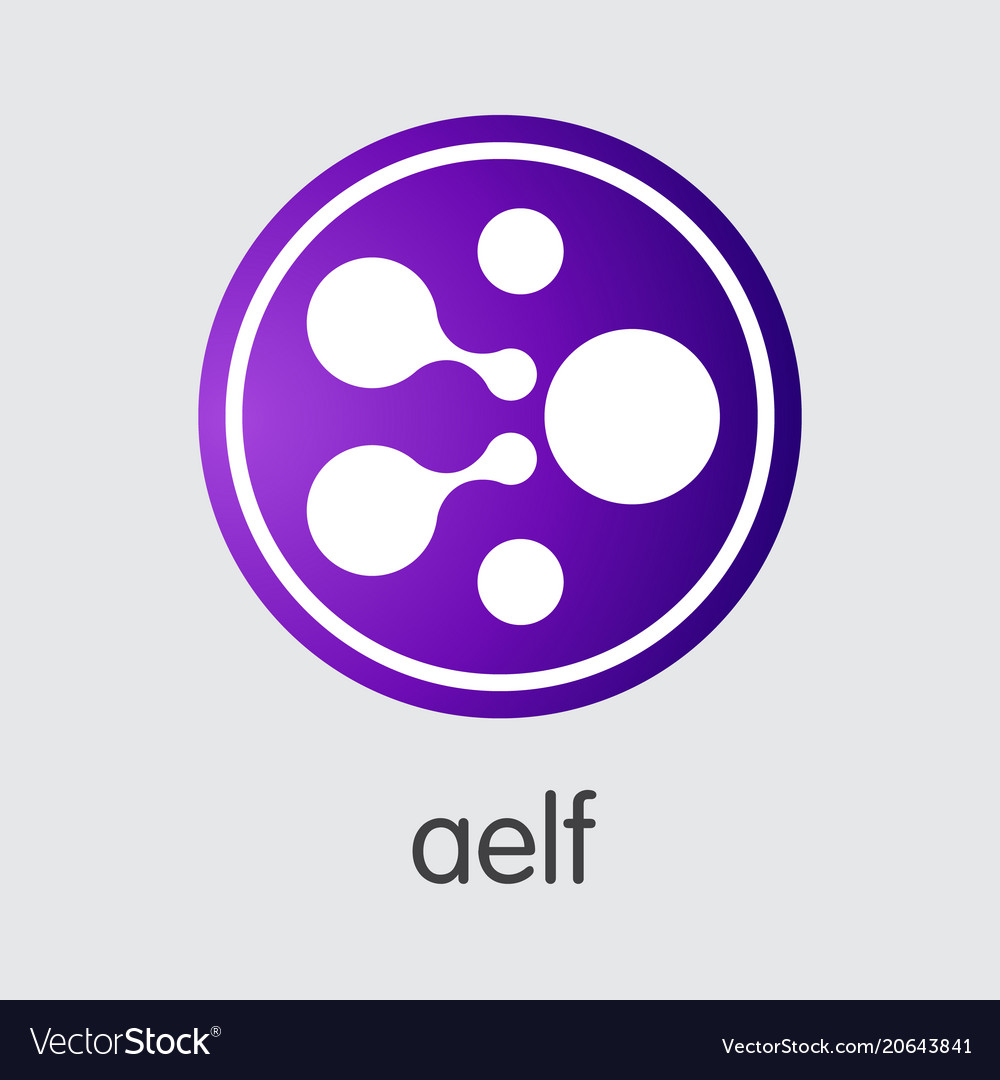 Aelf Cryptocurrency Elf Web Icon Royalty Free Vector Image