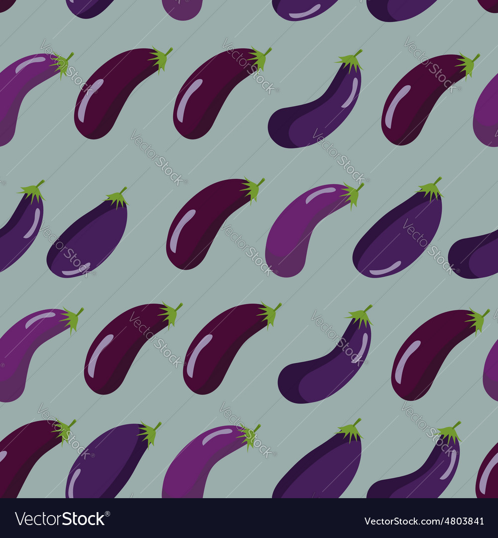 Background of purple eggplant seamless pattern of Vector Image