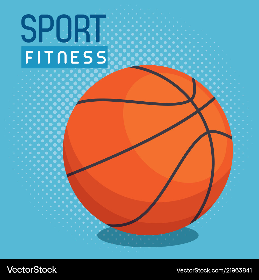 Basketball balloon sport icon Royalty Free Vector Image