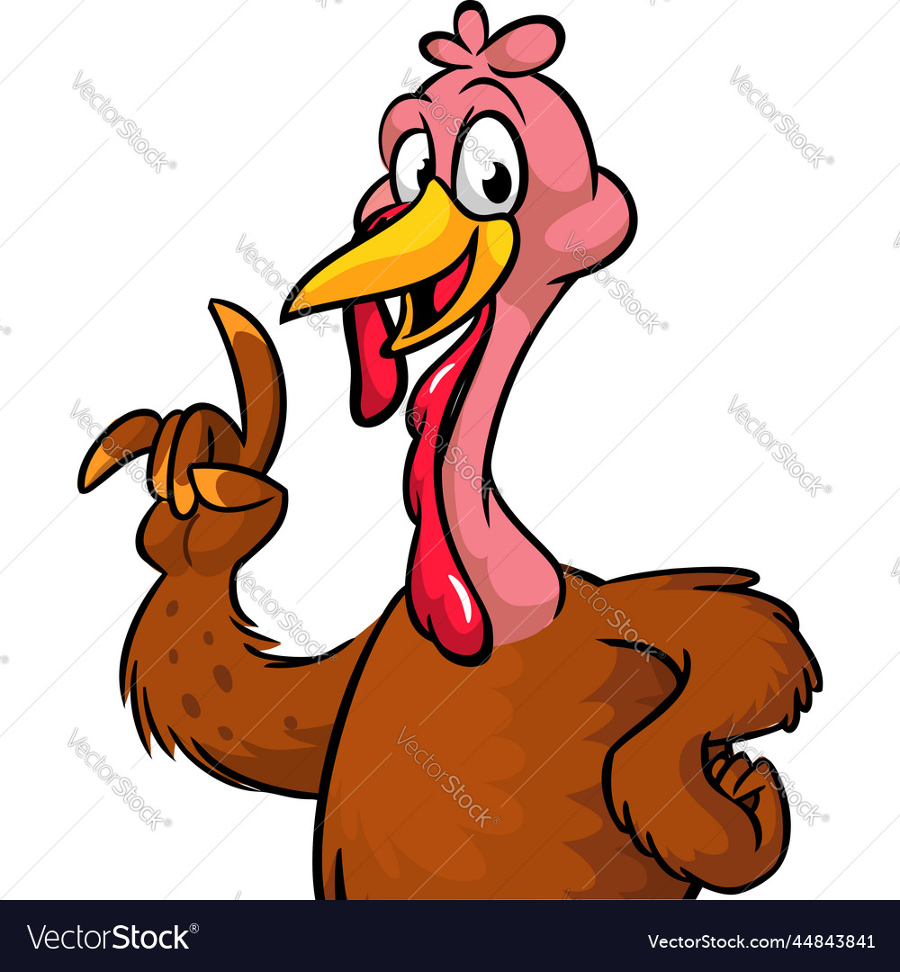 Cartoon Happy Cute Thanksgiving Turkey Bird Vector Image