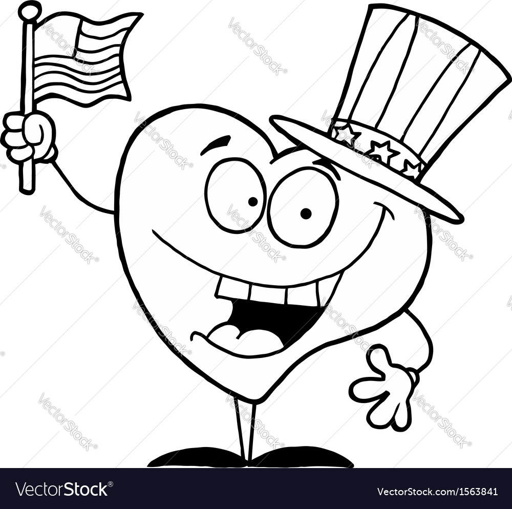 cartoon heart as uncle sam royalty free vector image uncle sam vector