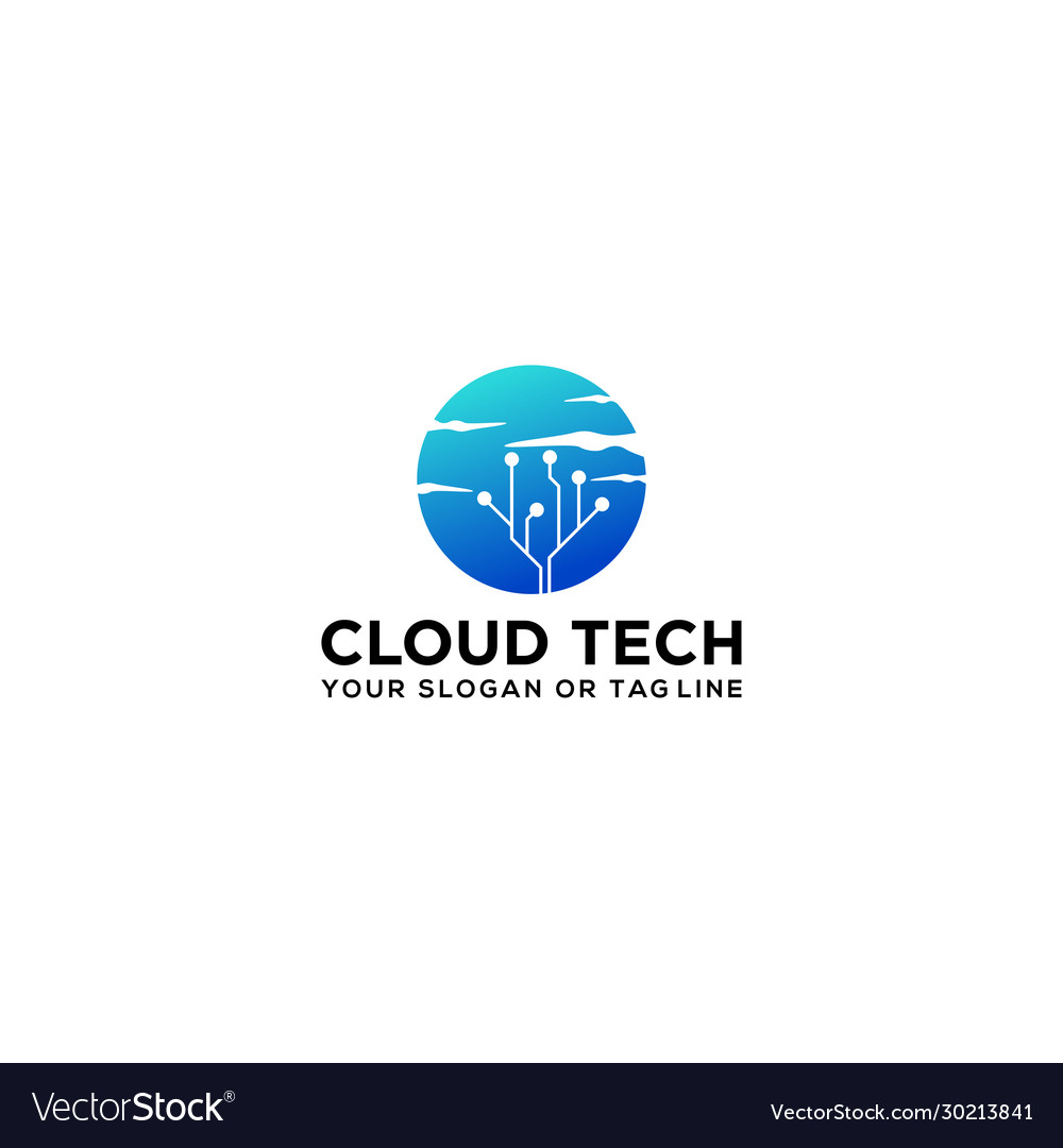 Cloud tech logo design