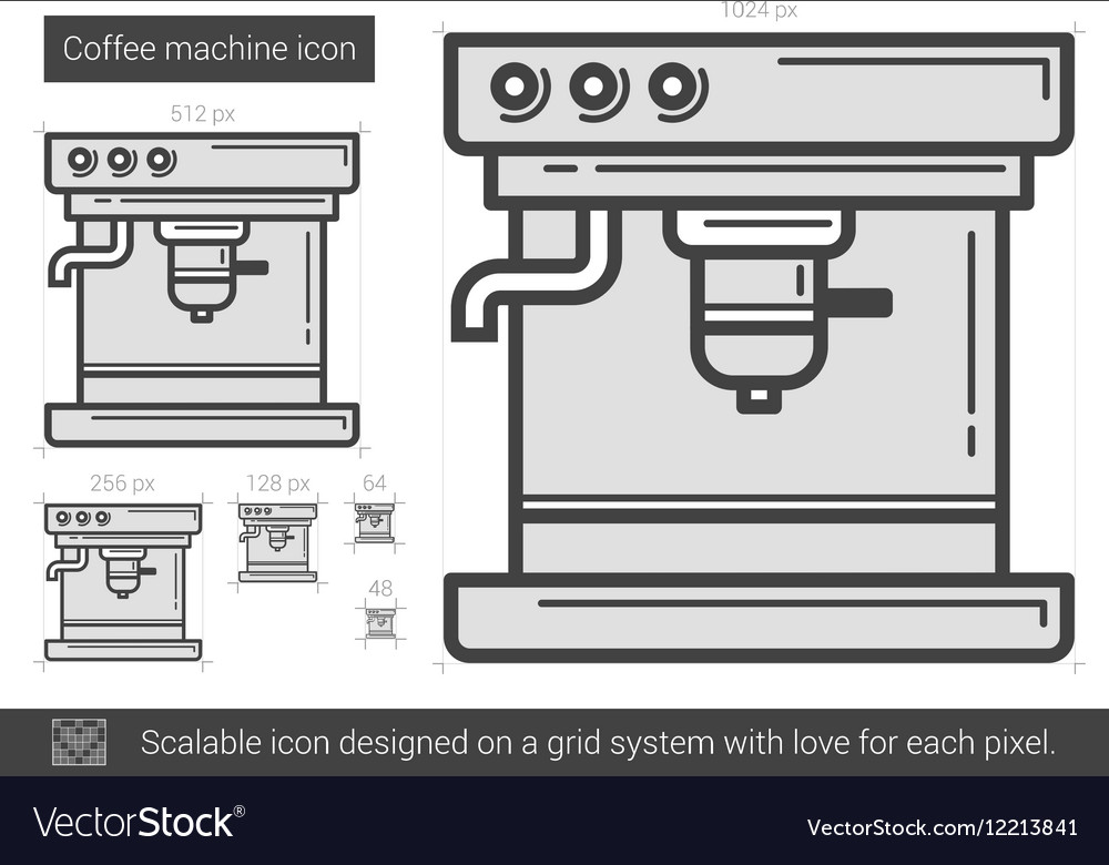 Kaffeemaschine Linie Ikone