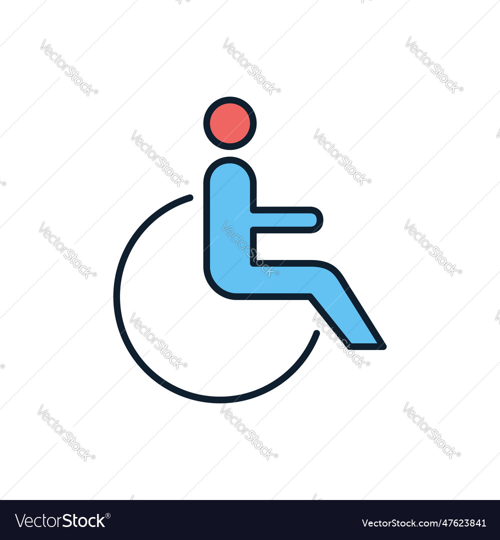 Disabled related icon Royalty Free Vector Image