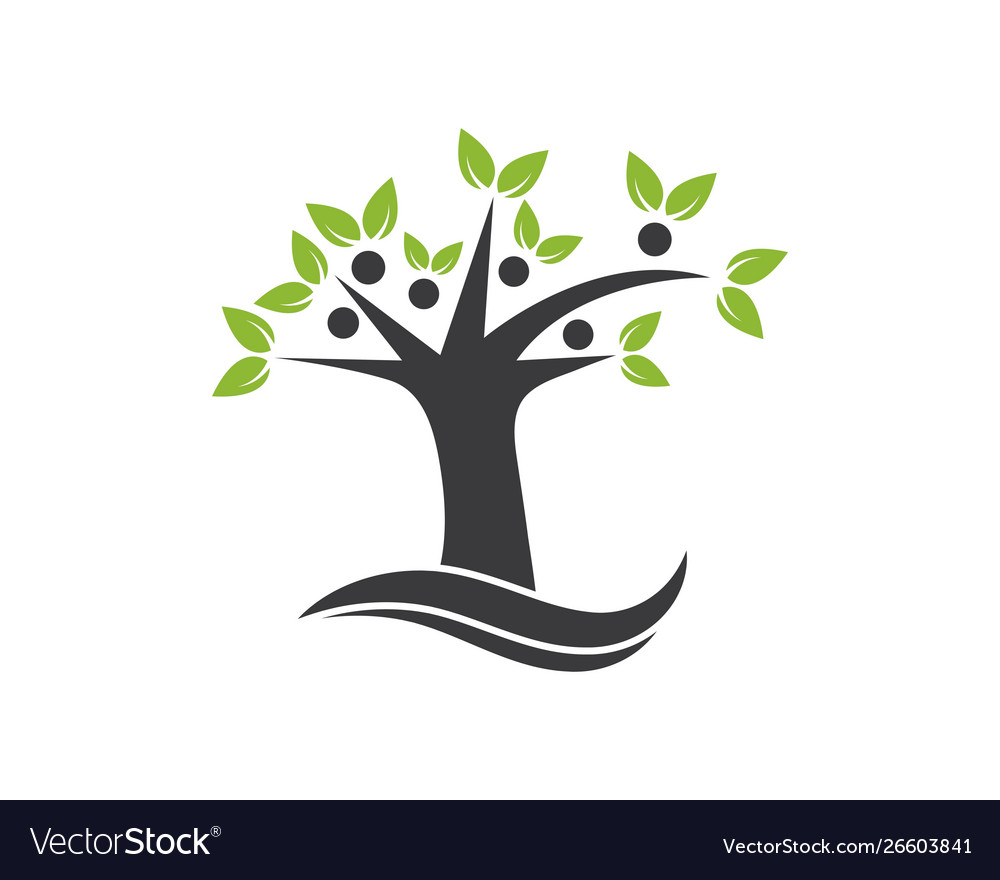 Family tree logo template Royalty Free Vector Image