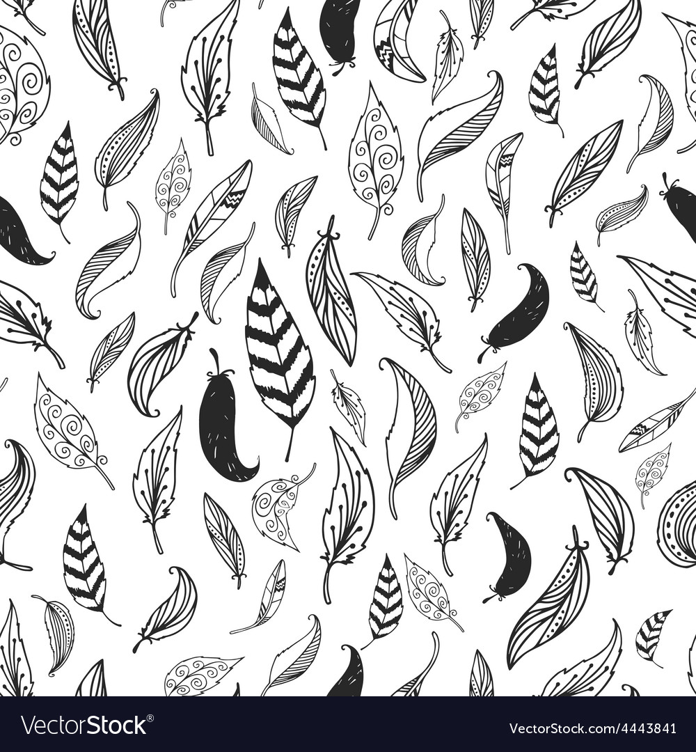 Feather background retro pattern Royalty Free Vector Image