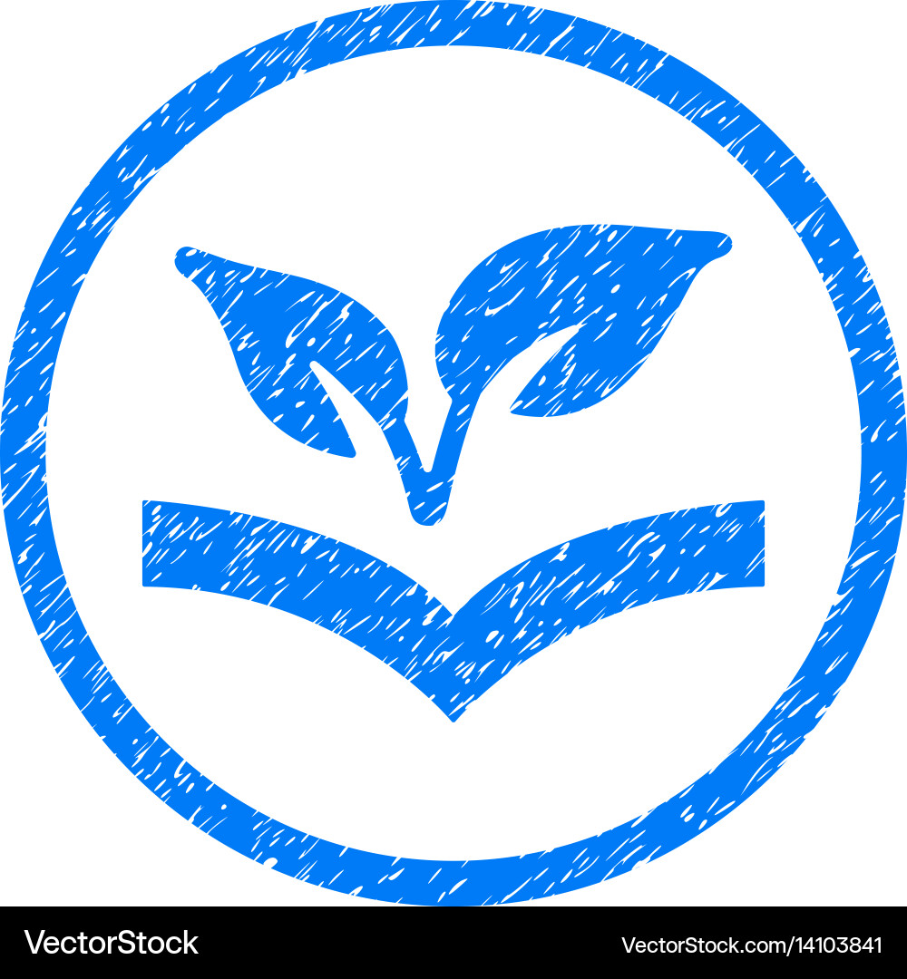 Flora knowledge rounded grainy icon Royalty Free Vector