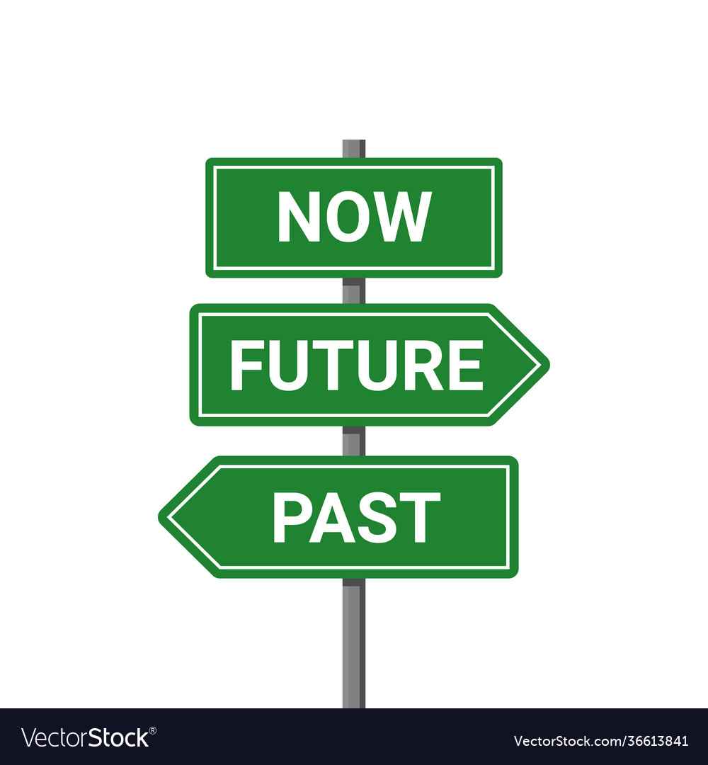 Future past present board icon now pas and future Vector Image