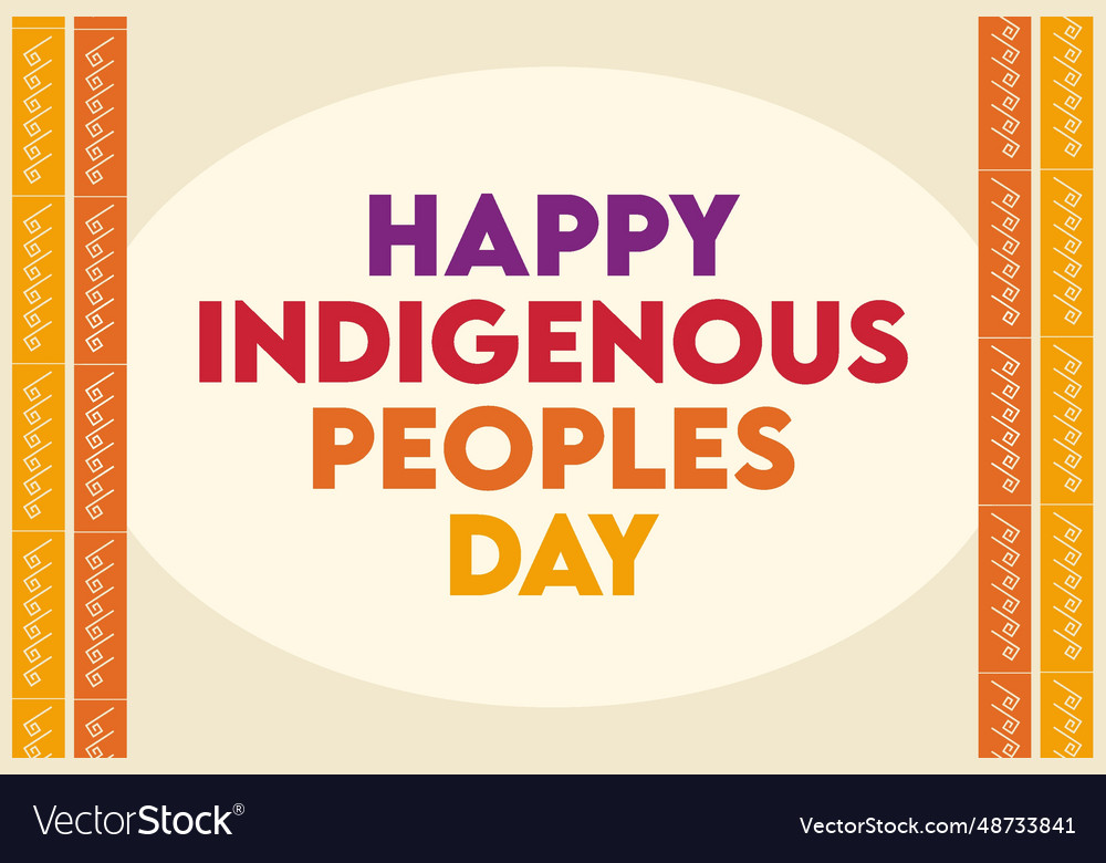 Happy indigenous peoples day united states Vector Image