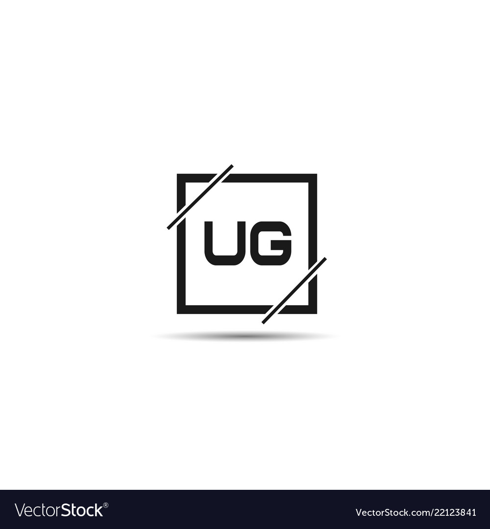 Initial letter ug logo template design Royalty Free Vector