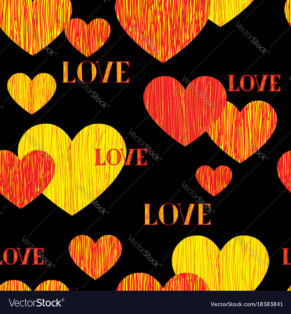 Love heart seamless pattern happy valentines day