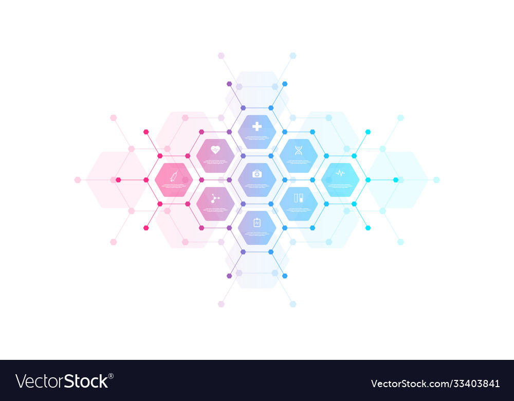 Medizinische Infografik Hintergrund mit flachen Ikonen