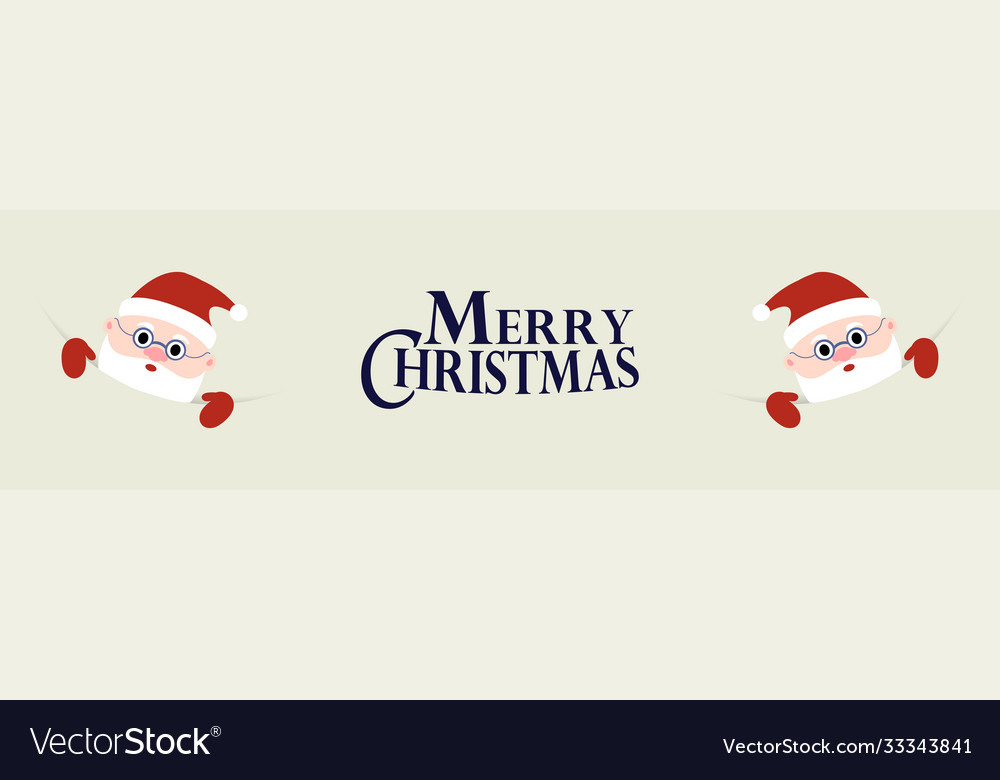 Merry christmas poster or banner santa claus