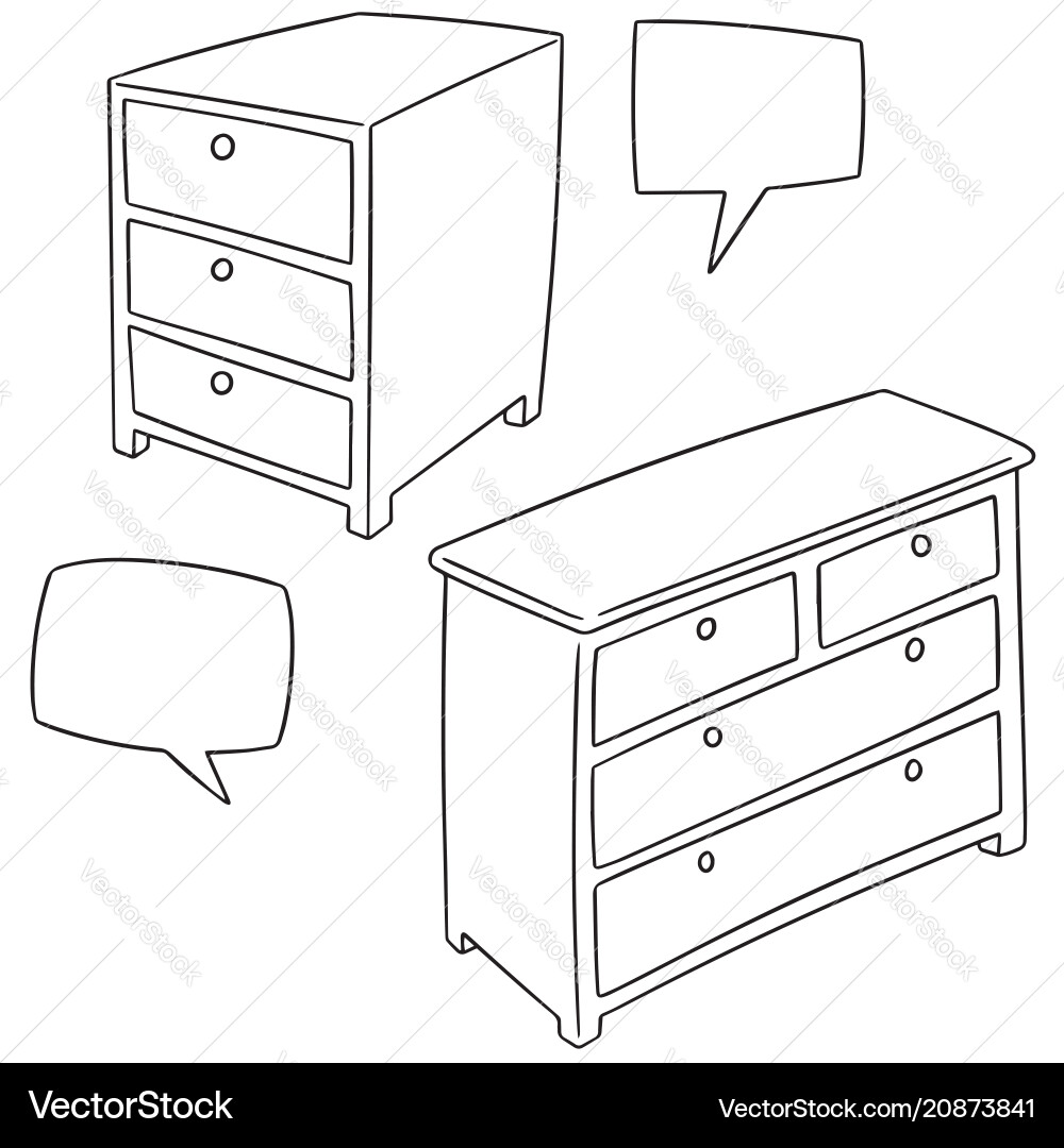 Set of drawer Royalty Free Vector Image - VectorStock