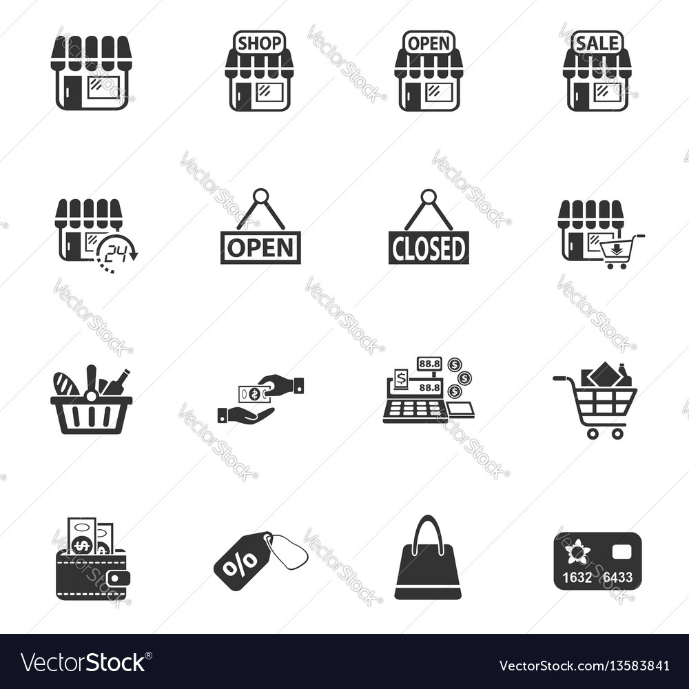 Shop icon set