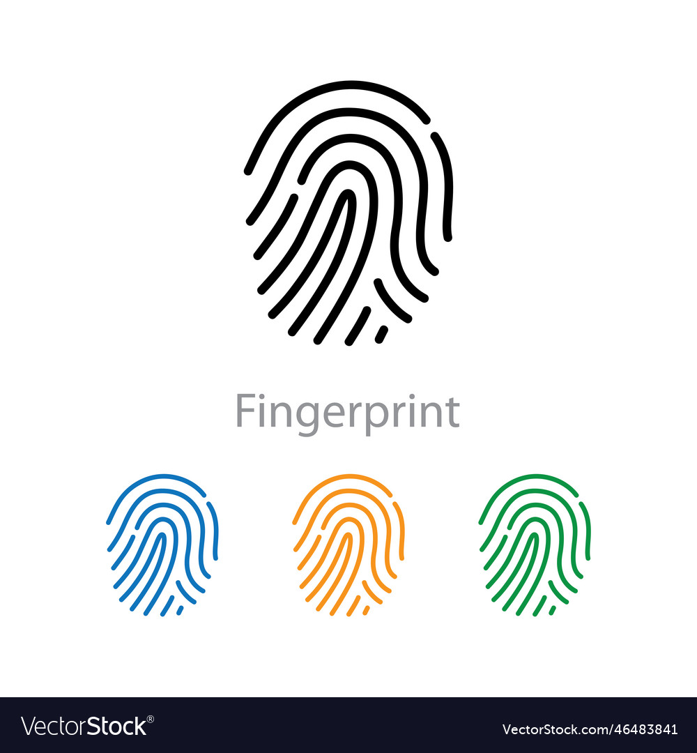 Touch-id Icon Fingerabdruck Identitätskonzept