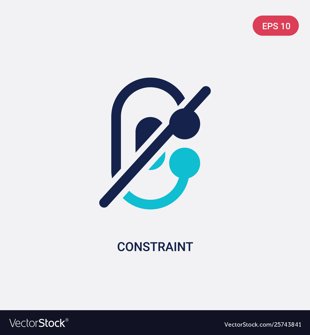Two color constraint icon from geometric figure Vector Image