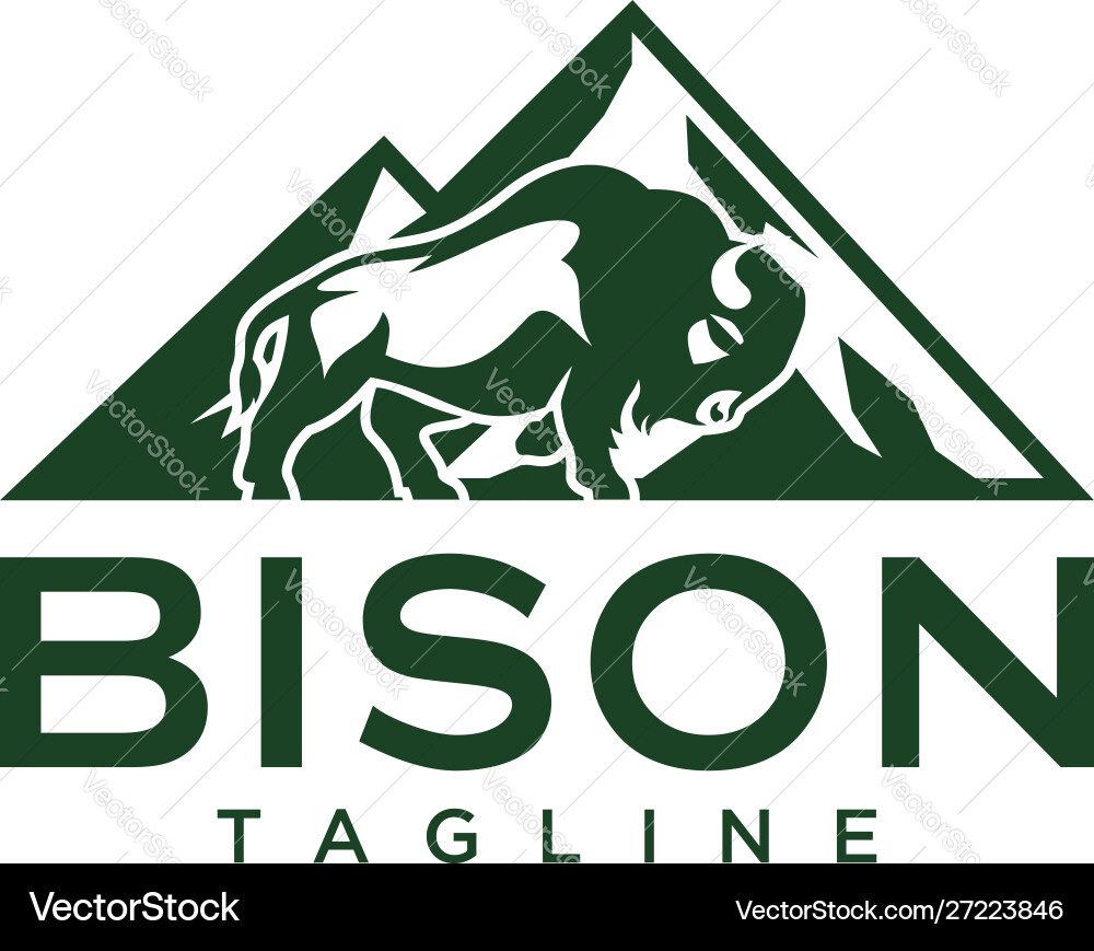 Bison logo templates Royalty Free Vector Image
