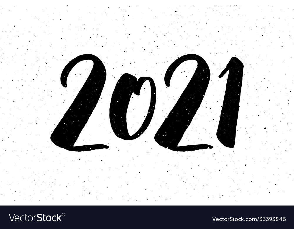 Calligraphy For 2021 New Year Ox Royalty Free Vector Image