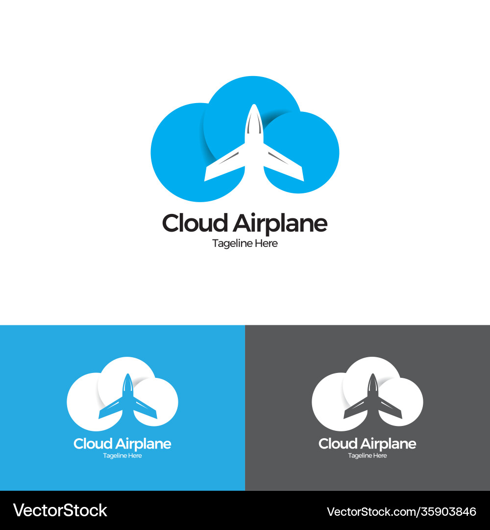 Cloud airplane Royalty Free Vector Image - VectorStock