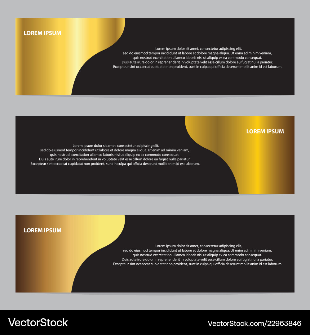 Modern horizontal banners set Royalty Free Vector Image