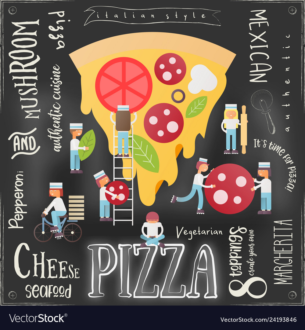 Pizza pizzeria menu Royalty Free Vector Image - VectorStock