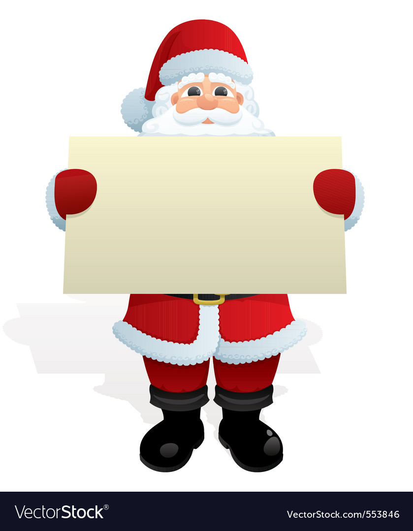 Santa With Message Royalty Free Vector Image - Vectorstock